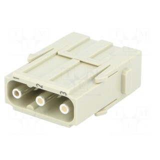 Connector: HDC | module | male | Han-Modular® | PIN: 3 | screw terminal