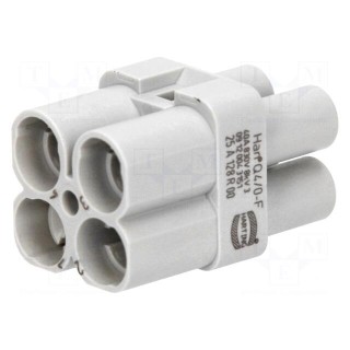 Connector: HDC | contact insert | female | Han Q | PIN: 4 | size 3A | 40A