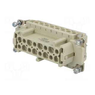 Connector: HDC | contact insert | female | Han® Ex | PIN: 16 | 16+PE
