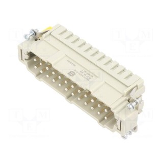 Connector: HDC | contact insert | male | Han® ES | PIN: 24 | 24+PE | 16A