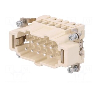 Connector: rectangular | male | Han E High Temp | PIN: 10 | size 10B