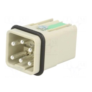 Connector: HAN | male | Quick Lock | PIN: 6 | 5+PE | size 3A | 16A | 400V