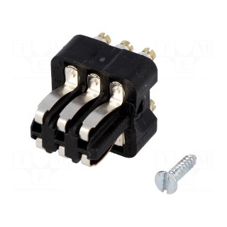 Connector: HDC | contact insert | male | Staf® | PIN: 6 | size 3A | 10A