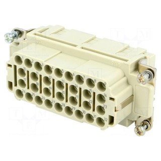 Connector: HDC | contact insert | female | Han® EE | PIN: 32 | 32+PE