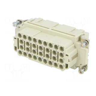 Connector: HDC | contact insert | female | Han® EE | PIN: 32 | 32+PE