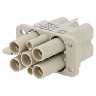 Connector: HDC | contact insert | female | Han Q | PIN: 7(5+2) | 4+3+PE