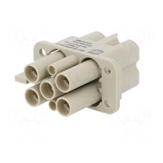 Connector: HDC | contact insert | female | Han Q | PIN: 7(5+2) | 4+3+PE