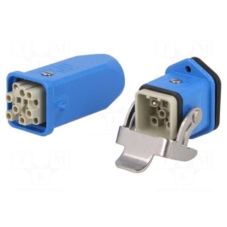 Connector: HDC | male + female | plug + socket,complete set | 12+PE