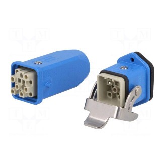 Connector: HDC | male + female | plug + socket,complete set | 12+PE