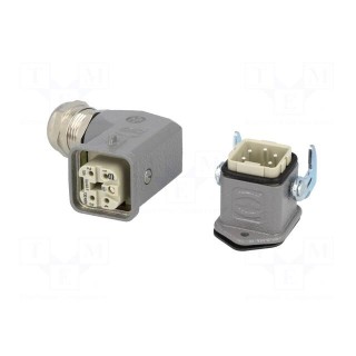 Connector: HAN | male + female | plug + socket | Han Kit | PIN: 5 | 4+PE