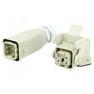 Connector: HDC | male + female | plug + socket,complete set | PIN: 5
