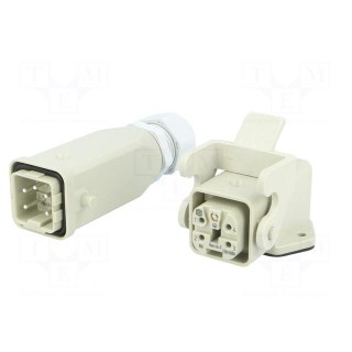 Connector: HDC | male + female | plug + socket,complete set | PIN: 5