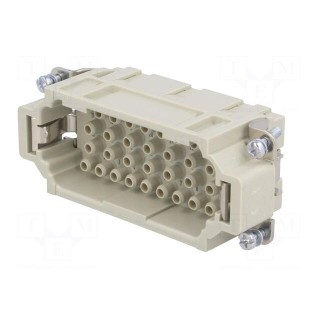 Connector: HDC | contact insert | male | Han® EE | PIN: 32 | 32+PE | 16A