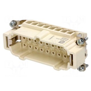 Connector: rectangular | male | Han E High Temp | PIN: 16 | size 16B