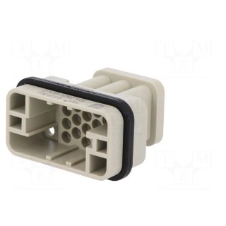 Connector: HDC | contact insert | male | Han Q | PIN: 18 | 17+PE | crimped