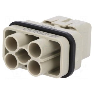 Connector: HDC | contact insert | male | Han Q | PIN: 7(5+2) | 4+3+PE