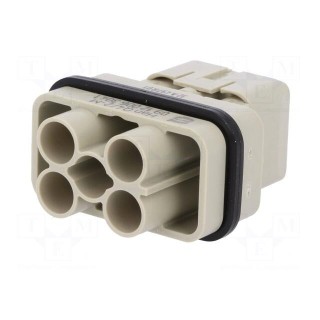 Connector: HDC | contact insert | male | Han Q | PIN: 7(5+2) | 4+3+PE