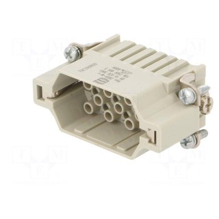 Connector: HDC | contact insert | male | Han® DD | PIN: 28 | 28+PE | 10A