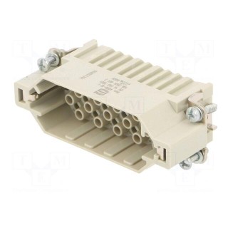 Connector: HDC | contact insert | male | Han® DD | PIN: 40 | 40+PE | 10A