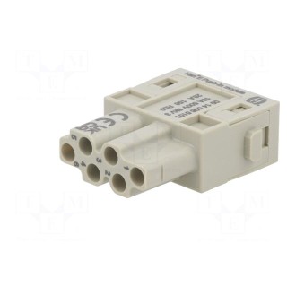 Connector: HDC | module | female | Han-Modular® | PIN: 6 | push-in | 16A