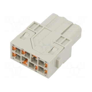 Connector: HDC | module | female | Han-Modular® | PIN: 8 | push-in | 16A