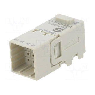 Connector: HDC | module | male | Han-Modular® Domino | PIN: 16