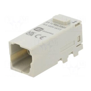 Connector: HDC | module | male | Han-Modular® Domino | PIN: 4
