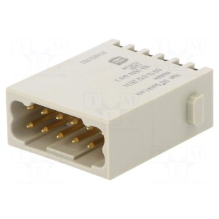 Connector: HAN | module | male | Quick Lock | PIN: 12 | snap-on | 10A | 250V