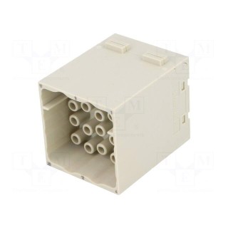 Connector: HAN | module | male | Han Modular EEE | PIN: 20 | 16A | 500V