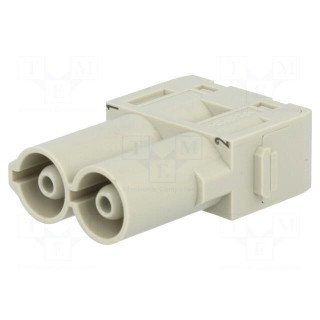 Connector: HDC | module | male | Han-Modular® | PIN: 2 | 70A | 1000V