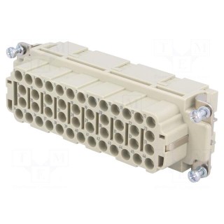 Connector: HDC | contact insert | female | Han® EE | PIN: 46 | 46+PE