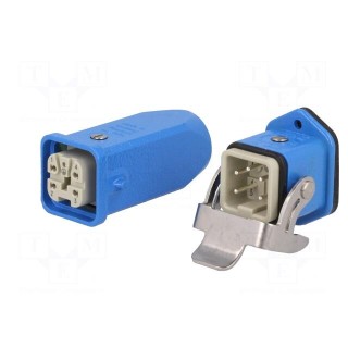 Connector: rectangular | male + female | plug + socket | Han Kit Ex