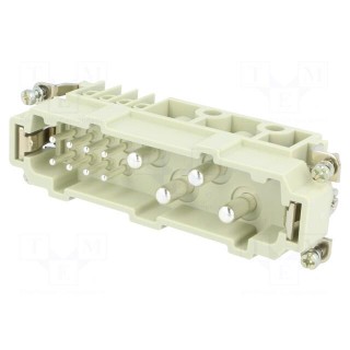 Connector: rectangular | male | Han Com | PIN: 12(4+8) | size 24B