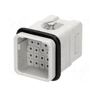 Connector: HDC | contact insert | male | Han Q | PIN: 21 | size 3A | 6.5A