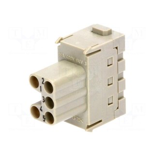 Connector: rectangular | module | female | Han Modular ES | PIN: 5
