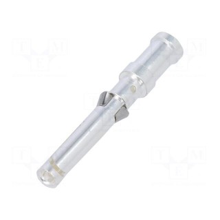 Contact | female | 1.5mm2 | Han D | silver plated | crimped | 10A | 3um