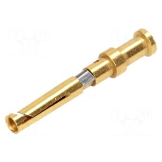 Contact | female | copper alloy | gold-plated | 1mm2 | 18AWG | crimped