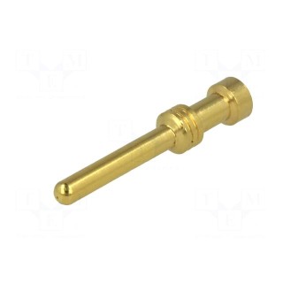 Contact | male | copper alloy | gold-plated | 1.5mm2 | 16AWG | crimped