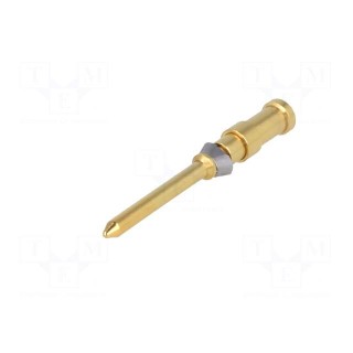Contact | male | copper alloy | gold-plated | 1mm2 | 18AWG | Han D® HMC
