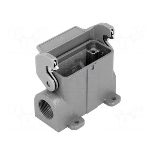 Enclosure: for Han connectors | Han A | size 10A | with latch | M20