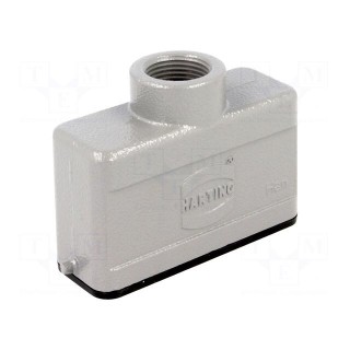 Enclosure: for Han connectors | Han | size 16A | for cable | straight
