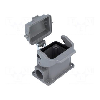 Enclosure: for Han connectors | Han | size 6B | with latch | PG16