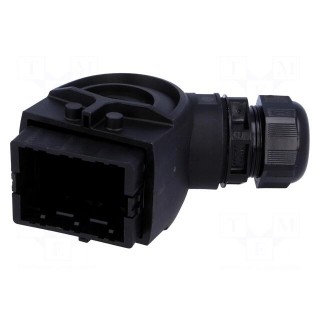 Enclosure: for HDC connectors | Han-Eco® Modular | size 6B | angled