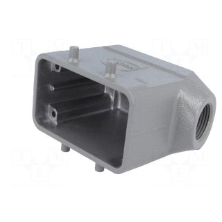 Enclosure: for HDC connectors | Han B | size 10B | for cable | angled
