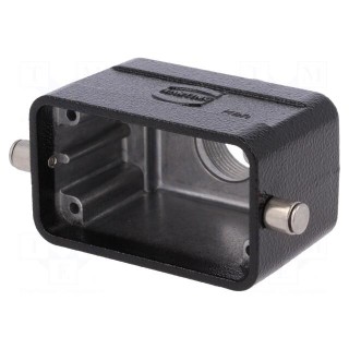 Enclosure: for HDC connectors | Han® B | size 10B | for cable | M25