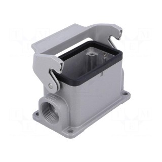 Enclosure: for HDC connectors | Han® B | size 10B | with latch | PG16