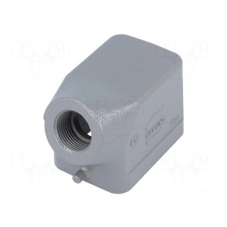 Enclosure: for HDC connectors | Han® B | size 6B | for cable | angled