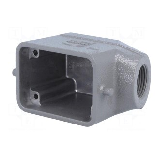 Enclosure: for HDC connectors | Han® B | size 6B | for cable | angled