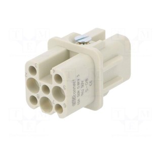 Connector: HDC | contact insert | female | S-D8 | PIN: 8 | size 3A | 10A