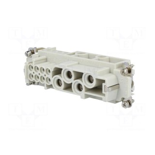 Connector: HDC | contact insert | female | S-K | PIN: 12(4+8) | 4+8+PE